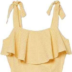 NWT New Day Yellow Striped Midi